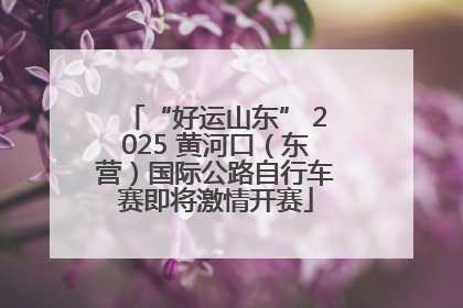 “好运山东” 2025 黄河口（东营）国际公路自行车赛即将激情开赛